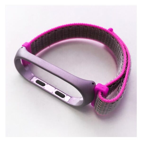

Нейлоновый ремешок для фитнес браслета Mi Band 3/4 розовый pink