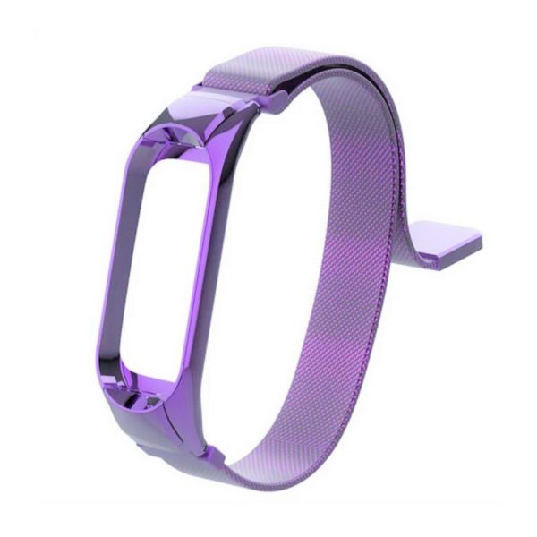 

Браслет для фитнес трекера Mi Band 3/4 металлический миланская петля лаванда