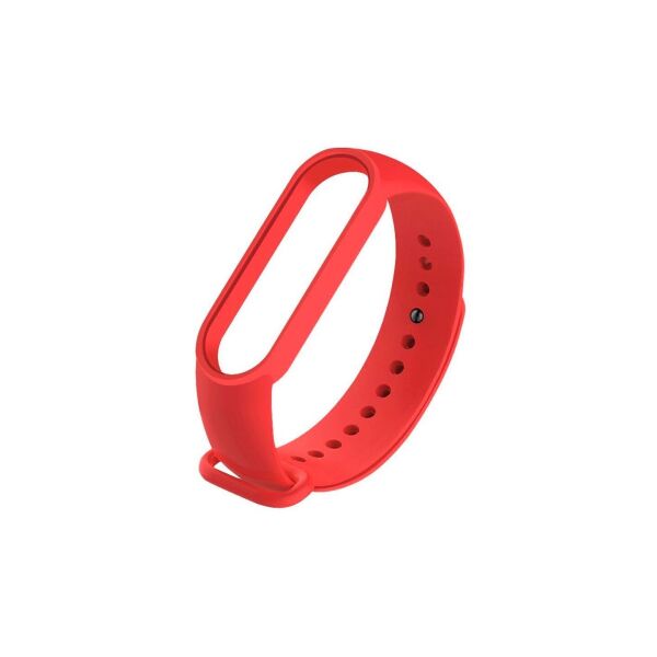 

Ремешок для фитнес браслета Mi Band 5/6 силиконовый красный red