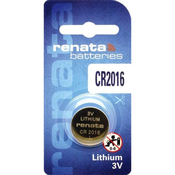 

Батарейка дисковая Renata CR 2016 (CR2016) Lithium, 3V