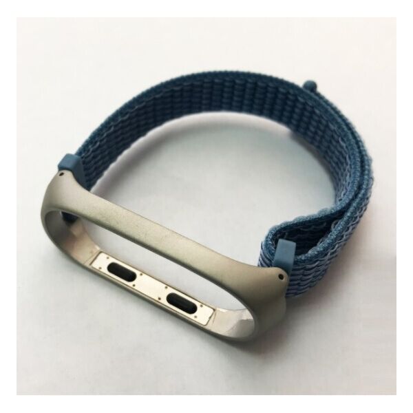 

Нейлоновый ремешок для фитнес браслета Mi Band 3/4 синий blue