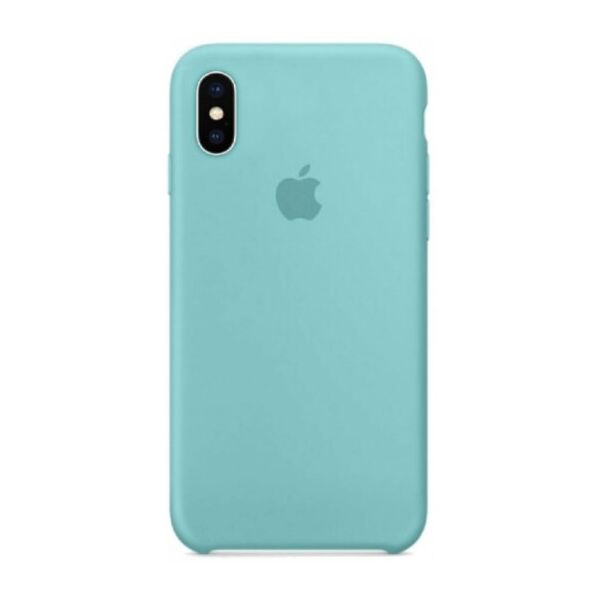 

Чехол Silicone Case для Apple iPhone X / XS Морская волна Sea blue