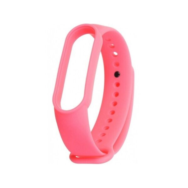 

Ремешок для фитнес браслета Mi Band 5/6 силиконовый розовый pink