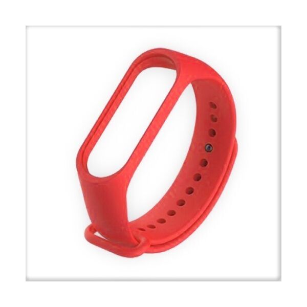 

Ремешок для фитнес браслета Mi Band 3/4 силиконовый красный red