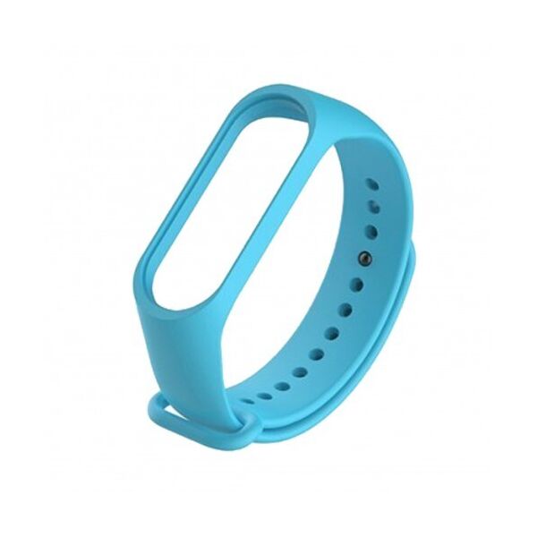 

Ремешок для фитнес браслета Mi Band 3/4 силиконовый голубой blue
