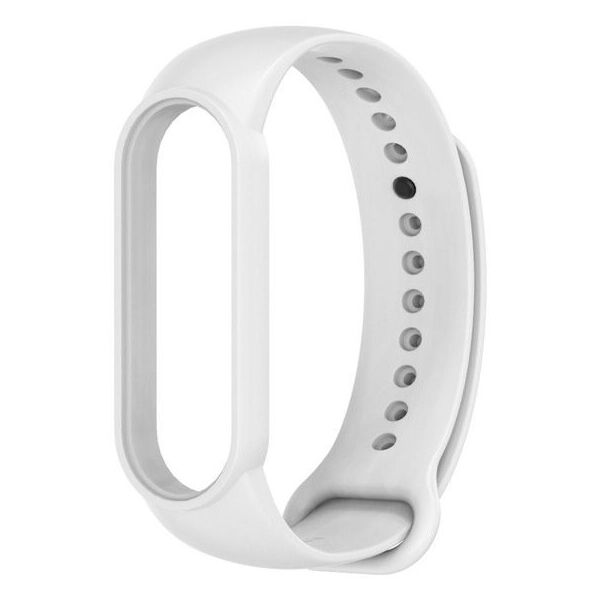 

Ремешок для фитнес браслета Mi Band 5/6 силиконовый белый white