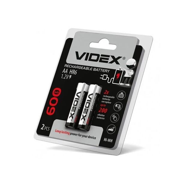 

Аккумулятор Videx 600 mAh AA, Ni-Mh, 2шт.