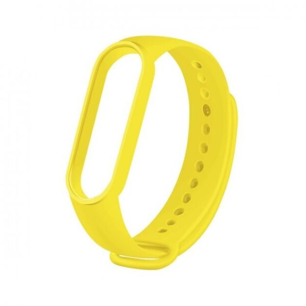 

Ремешок для фитнес браслета Mi Band 5/6 силиконовый желтый yellow