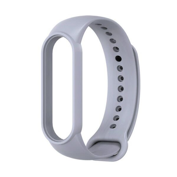 

Ремешок для фитнес браслета Mi Band 5/6 силиконовый серый grey