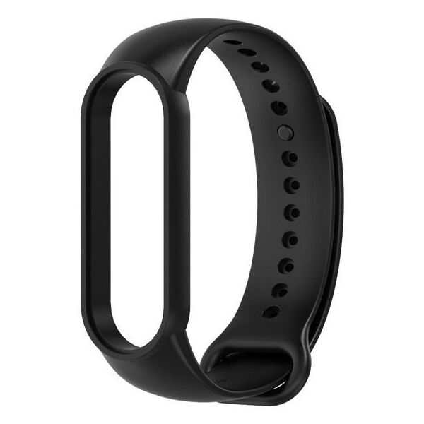 

Ремешок для фитнес браслета Mi Band 5/6 силиконовый черный black