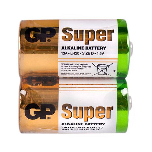 

Батарейка GP SUPER ALKALINE LR20 D 1.5V 2шт.