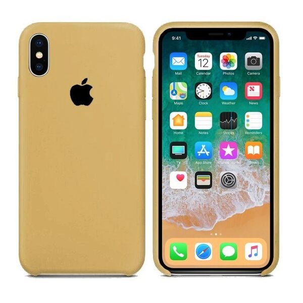 

Чехол Silicone Case для Apple iPhone X / XS Золотой Gold