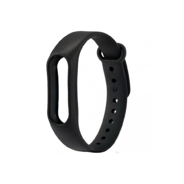 

Ремешок для фитнес браслета Mi Band 2 силиконовый черный black