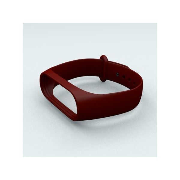 

Ремешок для фитнес браслета Mi Band 3/4 силиконовый бордо rose red