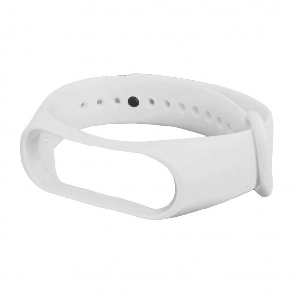 

Ремешок для фитнес браслета Mi Band 3/4 силиконовый белый white