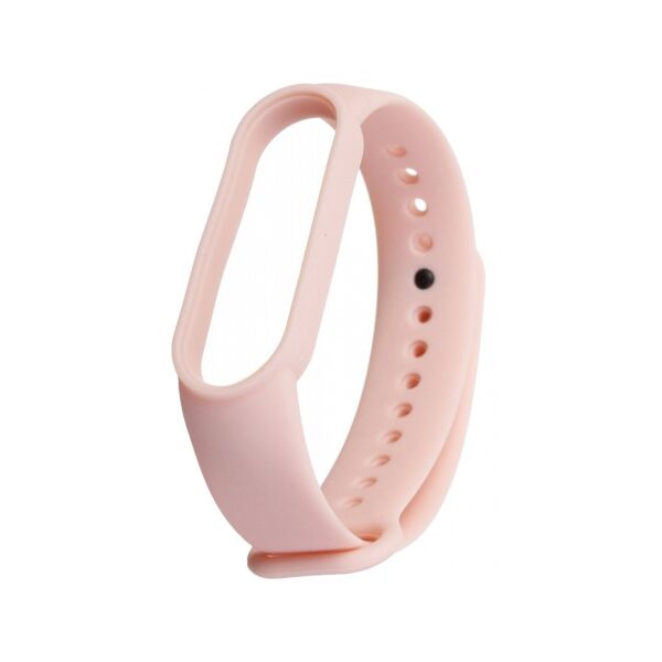 

Ремешок для фитнес браслета Mi Band 5/6 силиконовый пудра pink sand