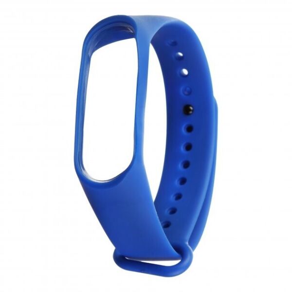 

Ремешок для фитнес браслета Mi Band 3/4 силиконовый синий blue