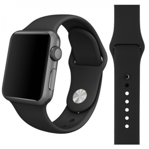 

Ремешок для Apple watch 42/44 мм силиконовый черный silicone black