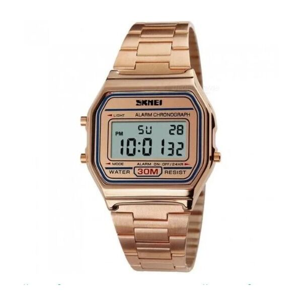 

Часы наручные электронные Skmei 1123 Розовое золото Rose Gold