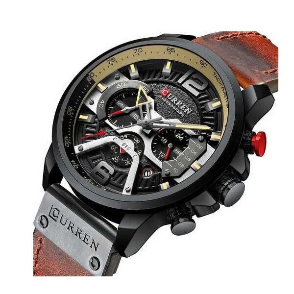 

Мужские часы хронограф Curren 8329 Black-Brown