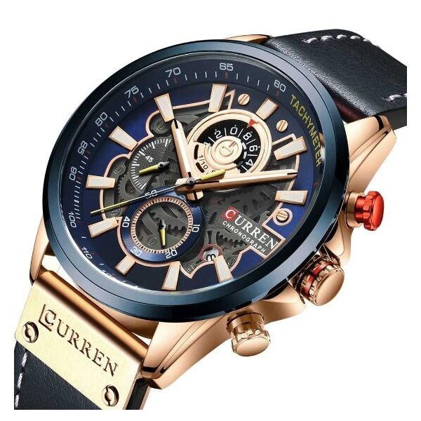 

Мужские часы хронограф Curren 8380 Blue-Cuprum