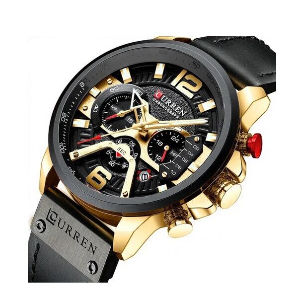 

Мужские часы хронограф Curren 8329 Black-Gold