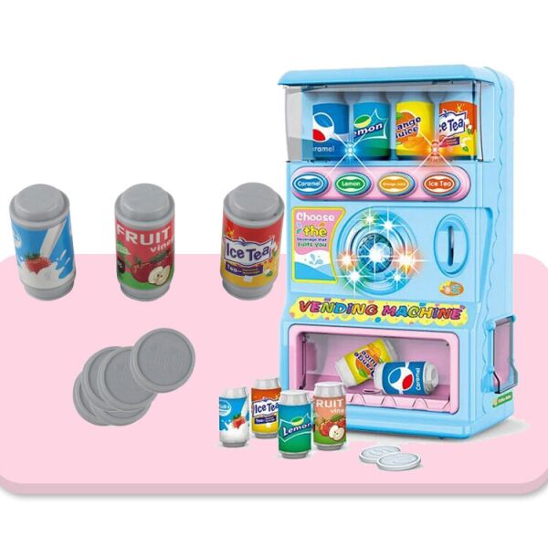 

Игровой набор Автомат с газировкой Play House R111-1A с баночками и монетами Голубой