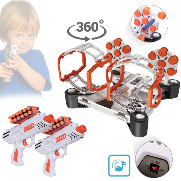 

Домашний тир BLD Toys Space Wars BX-3922 Игровой набор Бластеры с мишенями 2шт, вращение на 360°
