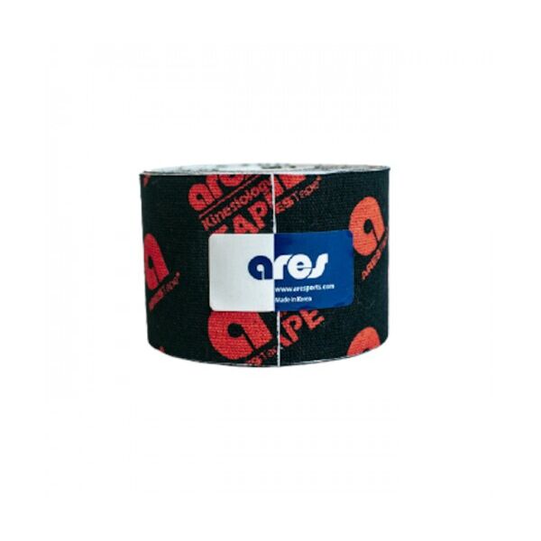 

Кинезио тейп Ares Logo 5см х 5м Черный с красным лого