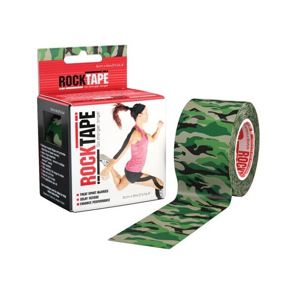 

Кинезио тейп RockTape Design (5см х 5м) Зеленый камуфляж