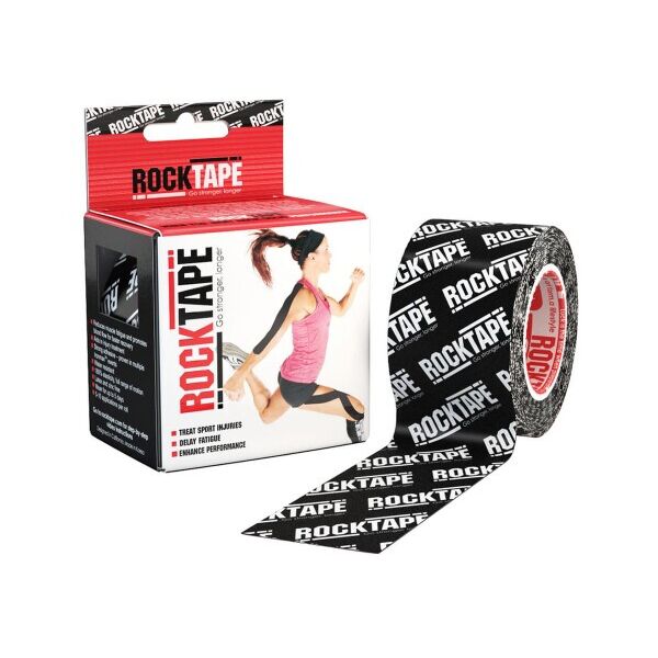

Кинезио тейп RockTape Design (5см х 5м) Черный с белым лого