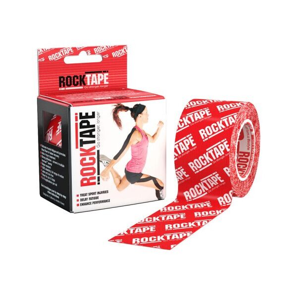 

Кинезио тейп RockTape Design (5см х 5м) Красный с белым лого