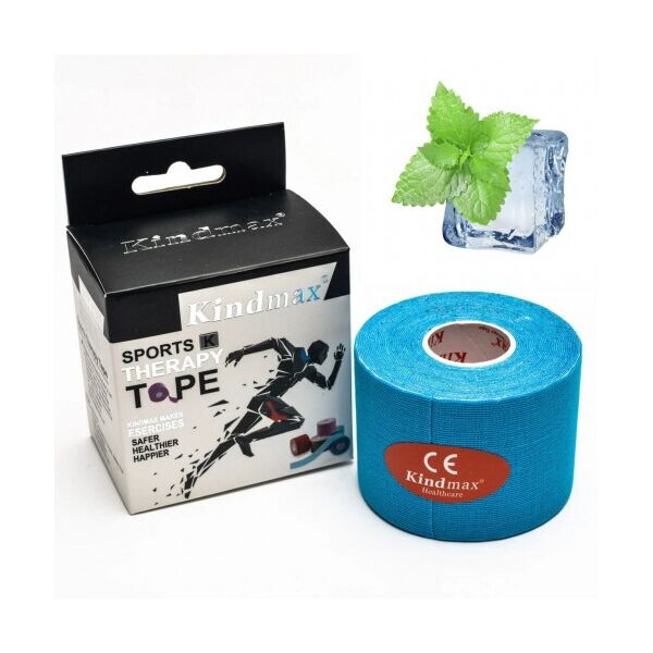

Кинезио тейп Kindmax Menthol 5см х 5м Голубой