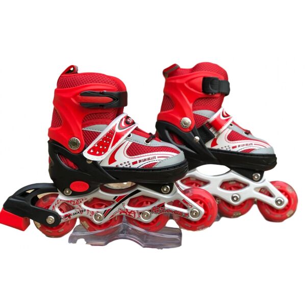 

Роликовые коньки раздвижные In Lin Skate 129A Ролики с подсветкой колес (S 29-33) Красные