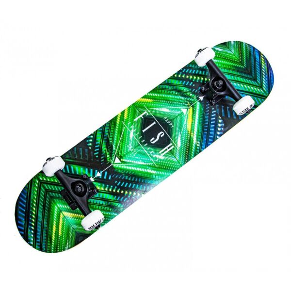 

Скейтборд Fish Skateboards деревянный с рисунком 31", "Green Rhombus"