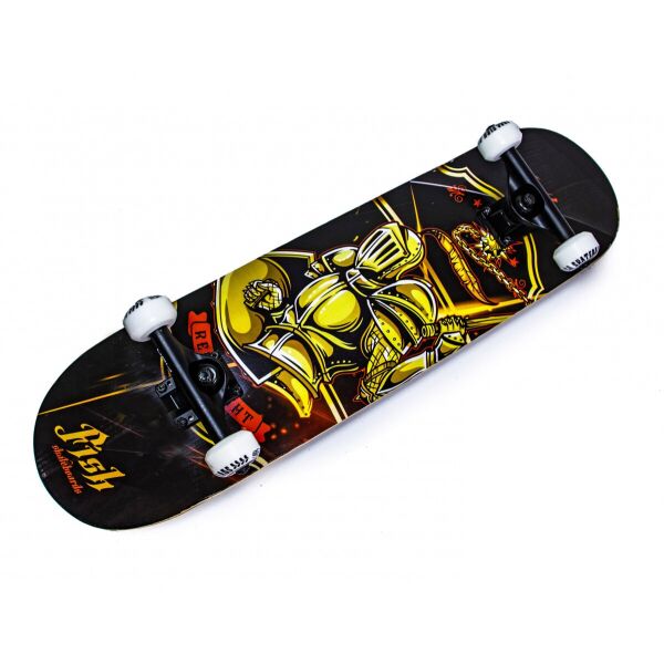 

Скейтборд Fish Skateboards деревянный с рисунком 31", Рыцарь