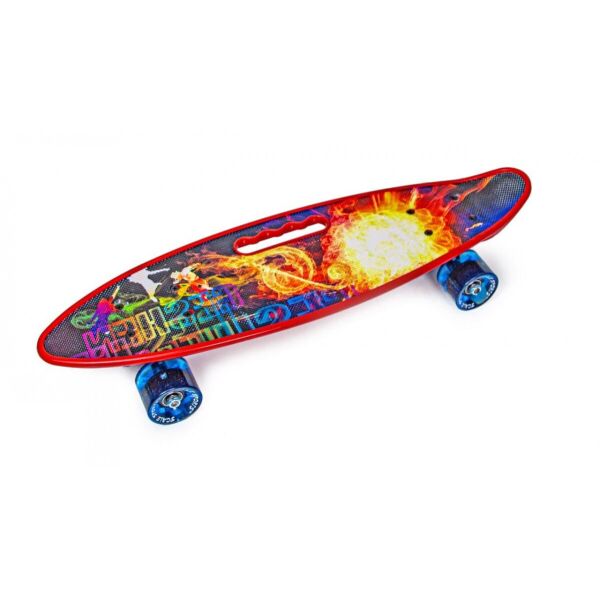 

Пенни борд (Penny Board) Scale Sports с ручкой и светящимися колесами, Geshen