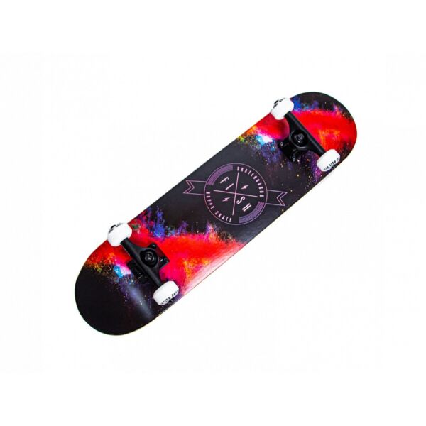 

Скейтборд Fish Skateboards деревянный с рисунком 31", "Happy Skate"
