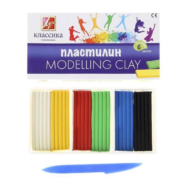 

Пластилин «Классика», 6 цветов, 120гр, со стеком(12C878-08)