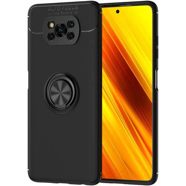 

TPU чехол Deen ColorRing под магнитный держатель (opp) для Xiaomi Poco X3 Pro Черный / Черный (150750)