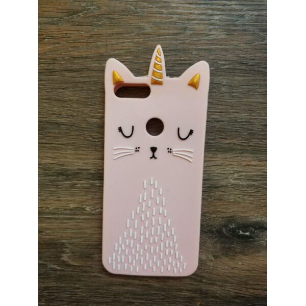 

Объемный 3d силиконовый чехол Candy для Huawei P Smart Caticorn кошечка единорог