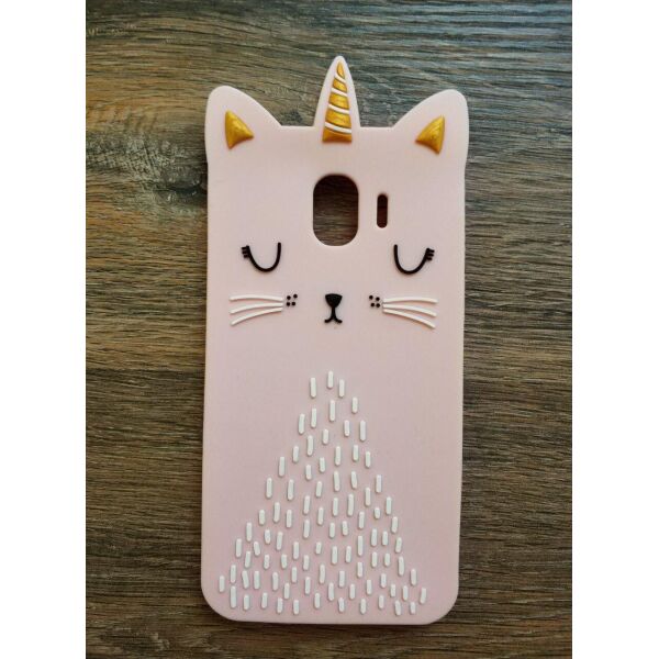 

Объемный 3d силиконовый чехол Candy для Samsung J4 Galaxy J400 Caticorn кошечка единорог