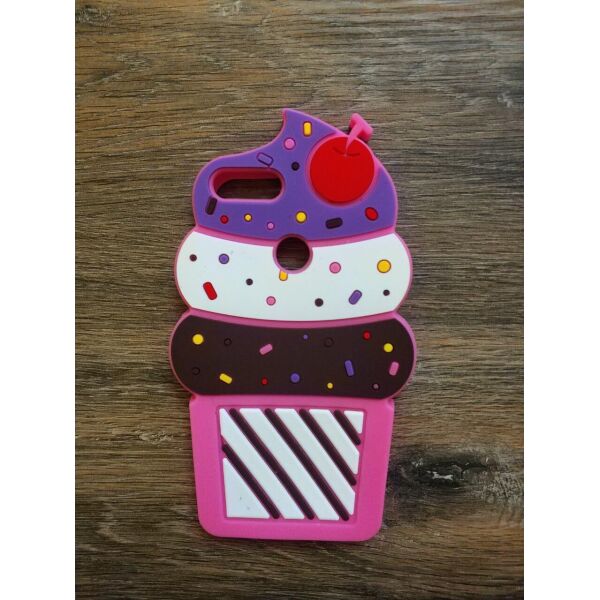 

Объемный 3d чехол Candy для Huawei P Smart Мороженое красное