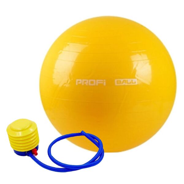 

Мяч для фитнеса, фитбол с насосом Profitball, 85 см желтый