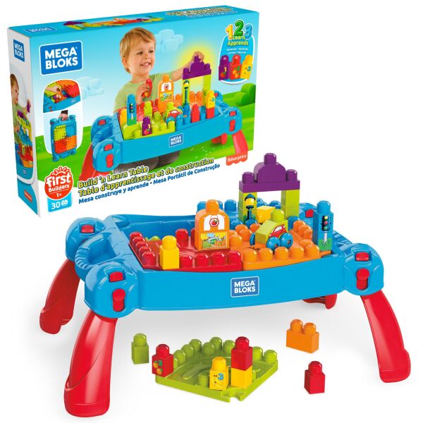 

Конструктор Мега Блокс Развивающий столик Mega Bloks First Builders Build 'n Learn Table