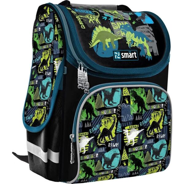 

Рюкзак школьный каркасный SMART PG-11 "Dino world" черный (557014)