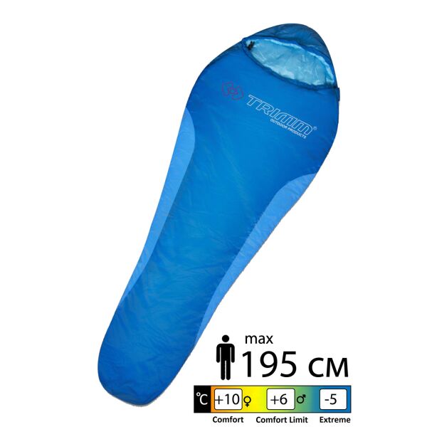 

Спальник Trimm CYKLO sea blue/mid. blue - 195 L - синій