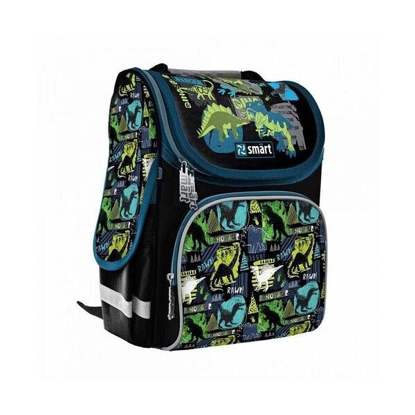 

Рюкзак шкільний каркасний SMART PG-11 Dino world, чорний (557014)