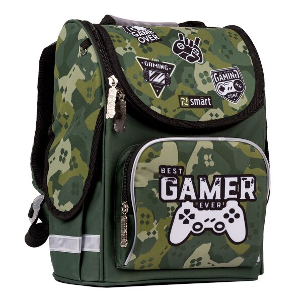

Рюкзак шкільний каркасний SMART PG-11 Best Gamer, зелений (557016)