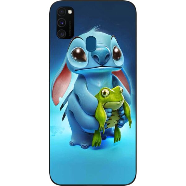

Силиконовый чехол SMTT для Samsung M30s Galaxy M307F с картинкой Стич с лягушкой